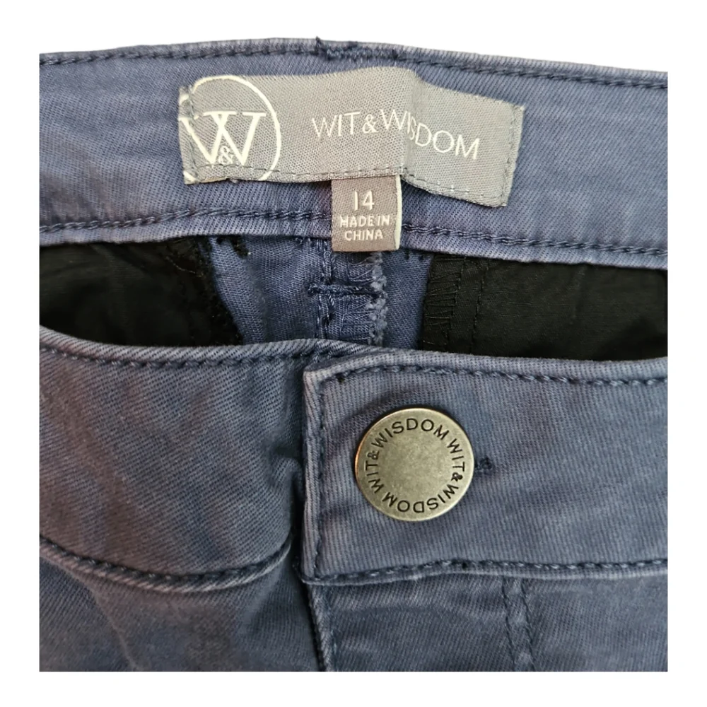 Wit & Wisdom Gray Slim Fit Cargo Pants Size 14 - Picture 3 of 6